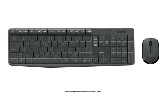 LOGITECH MK235 WIRELESS MOUSE & KEYBOARD COMBO - BLACK - Guards On Duty Shop
