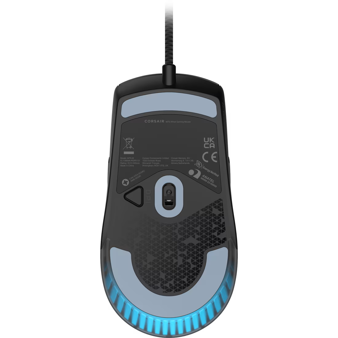 Corsair M75 Lightweight RGB Gaming Mouse; Black; 26000 DPI.