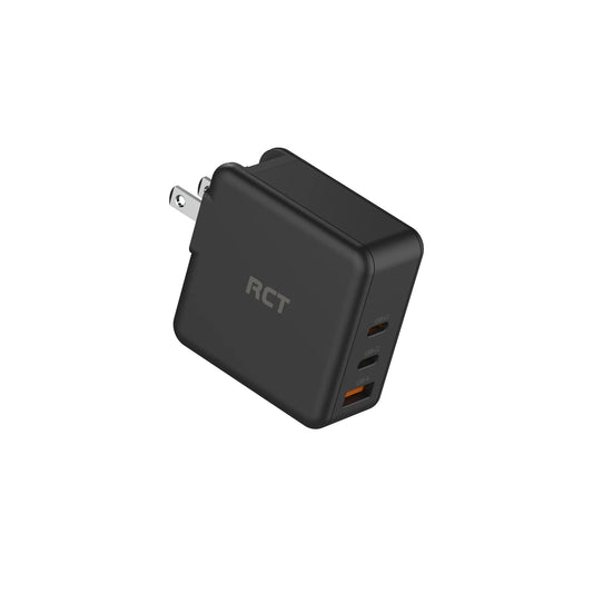 RCT 65W GaN fast charging travel kit | Travel adapter + (EU+UK+SA) Plug and cable | 1 year carry-in warranty