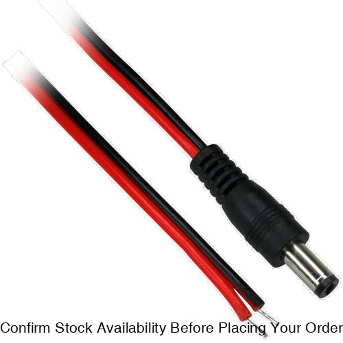 Male DC Plug with Fly Lead - Guards On Duty Shop