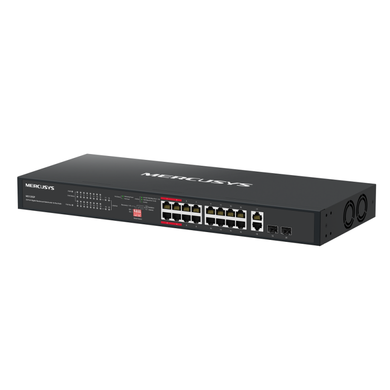 Mercusys 20-Port Gigabit Rackmount Switch with 16-Port PoE+