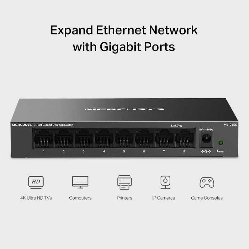 Switch MS108GS 8P Metal Case