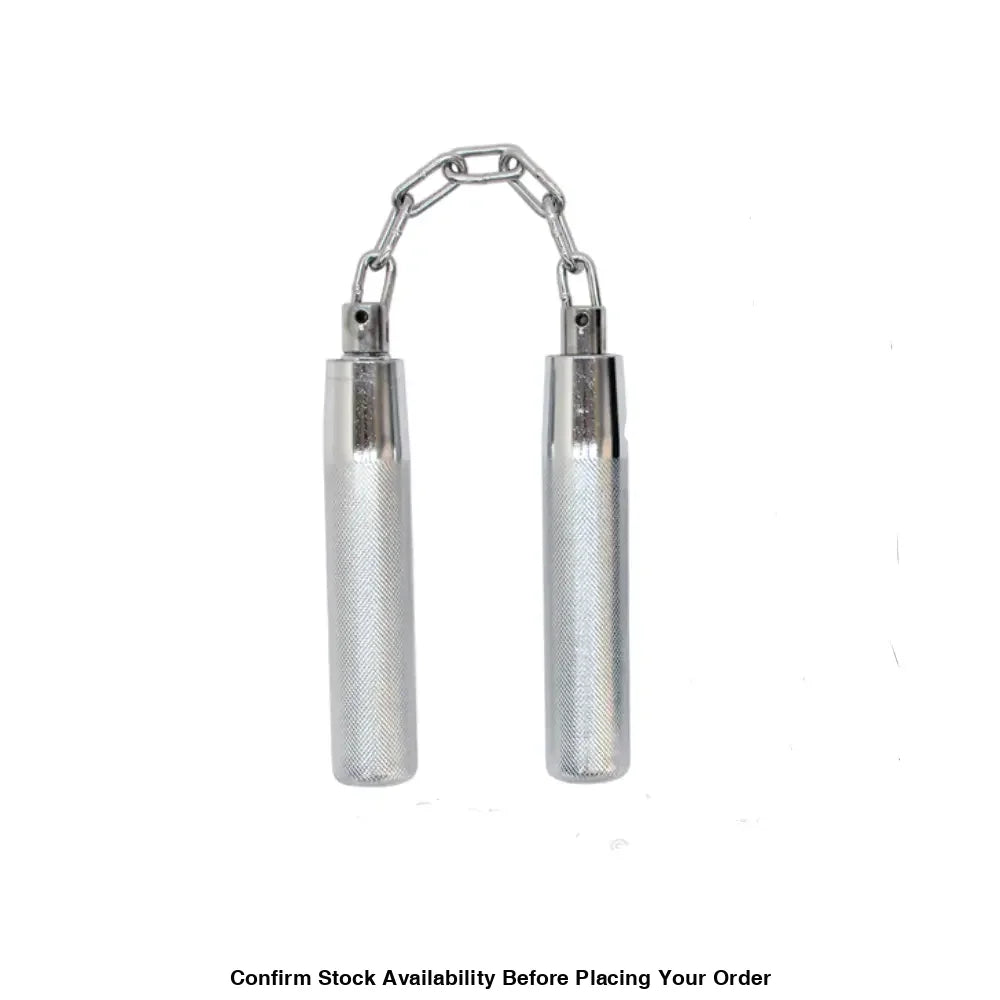 METAL NUNCHAKU CHROME, 11″ THREE SECTION – D318CS - Guards On Duty Shop
