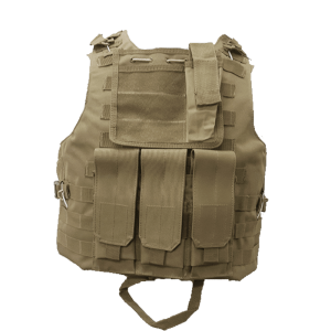 MOLLE Tactical Jacket with Removable Pouches Size S-XL Black/Tan