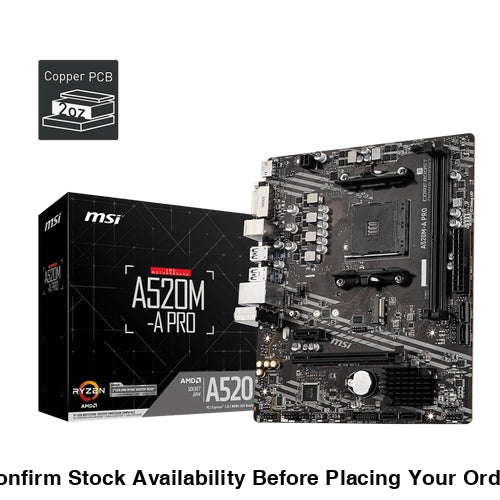 MSI A520-A PRO MAINBOARD - Guards On Duty Shop