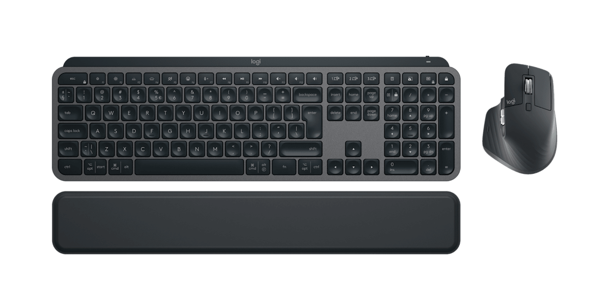 920-011614- Logitech MX Keys S Perfomance Combo: MX Master 3S; MX Keys S & MX Palm Rest- GRAPHITE