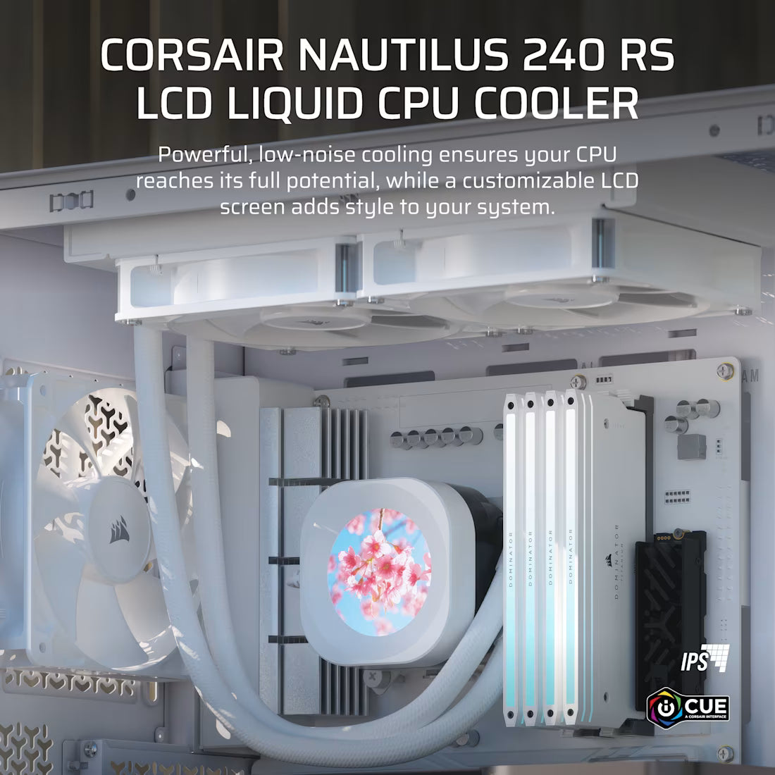 NAUTILUS 240 RS LCD Liquid CPU Cooler – 2.1'''' IPS LCD Screen – RS120 Fans – 240 mm Radiator – LGA 1851/1700;
AMD® AM5/AM4 -