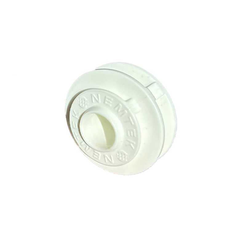 Insulator - Bobbin 4mm White Flat Bar