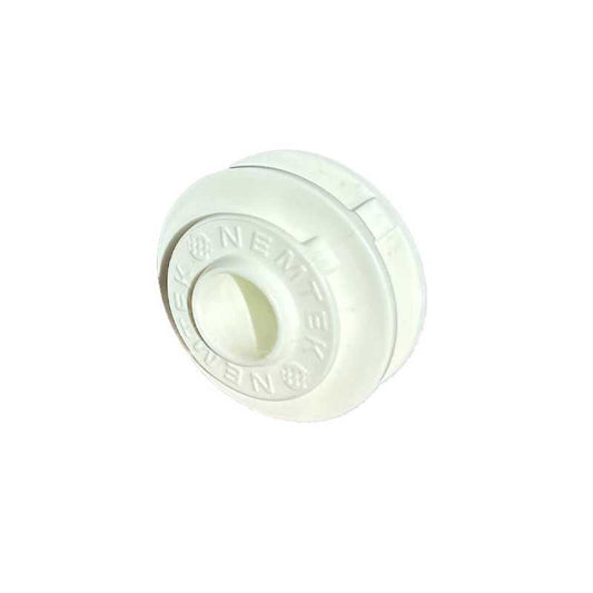 Insulator - Bobbin 4mm White Flat Bar