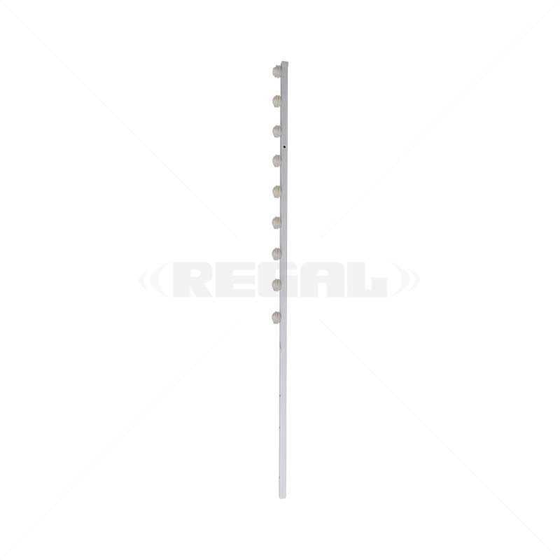 Nemtek Fence Pole - 10Line Square Tube Straight White