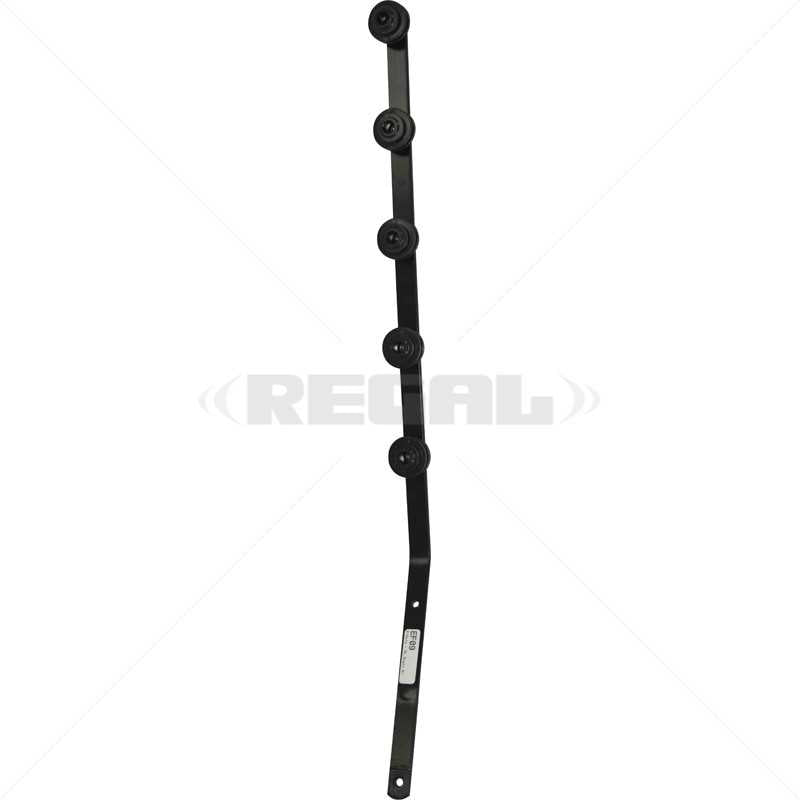 F/Pole - 5Line Flat Bar Angle Black