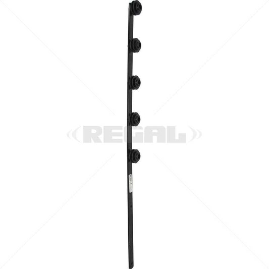 Nemtek Fence Pole - 5Line Flat Bar Black
