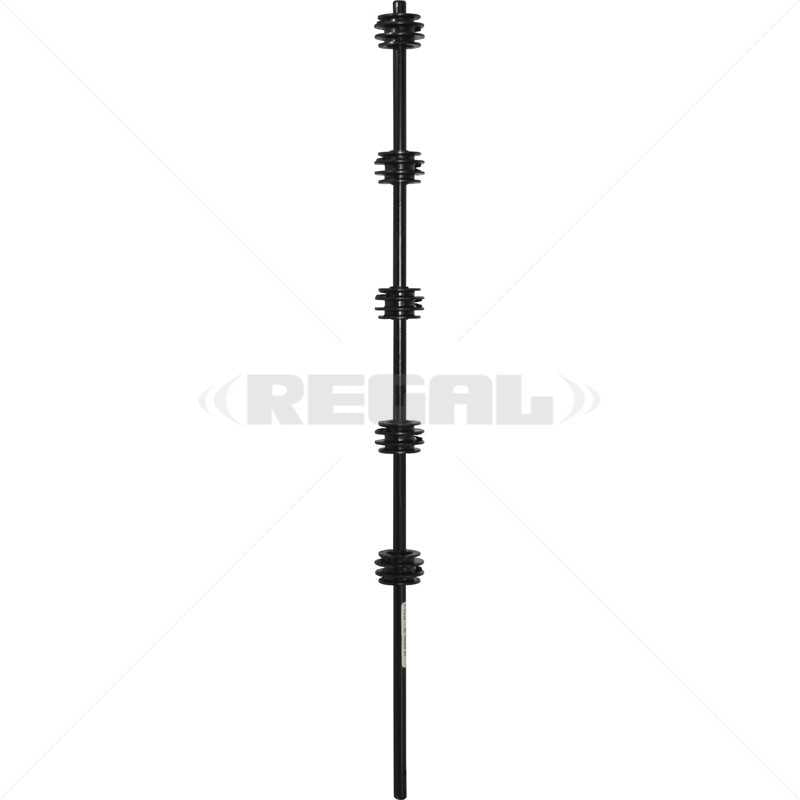 F/Pole - 5Line Round Black