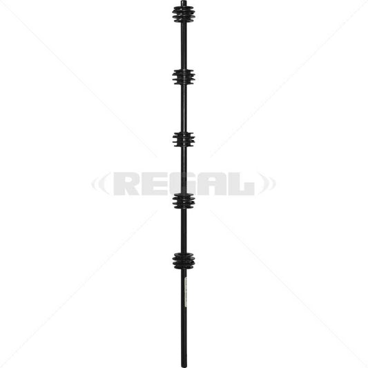 Nemtek Fence Pole - 5Line Round Black