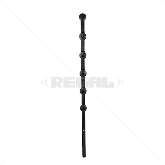 Nemtek Fence Pole - 6Line Flat Bar Straight Black
