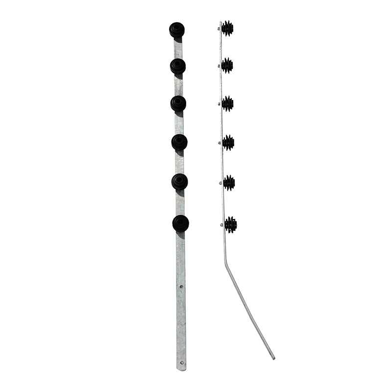 Nemtek Fence Pole  - 6Line Flat Bar Straight Galvanised PC BB