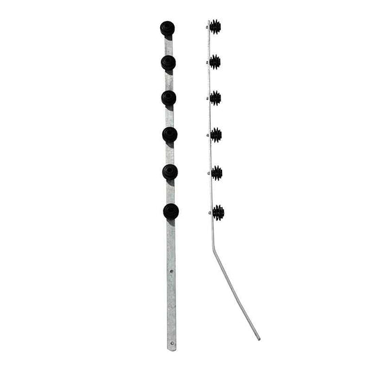 Nemtek Fence Pole  - 6Line Flat Bar Straight Galvanised PC BB