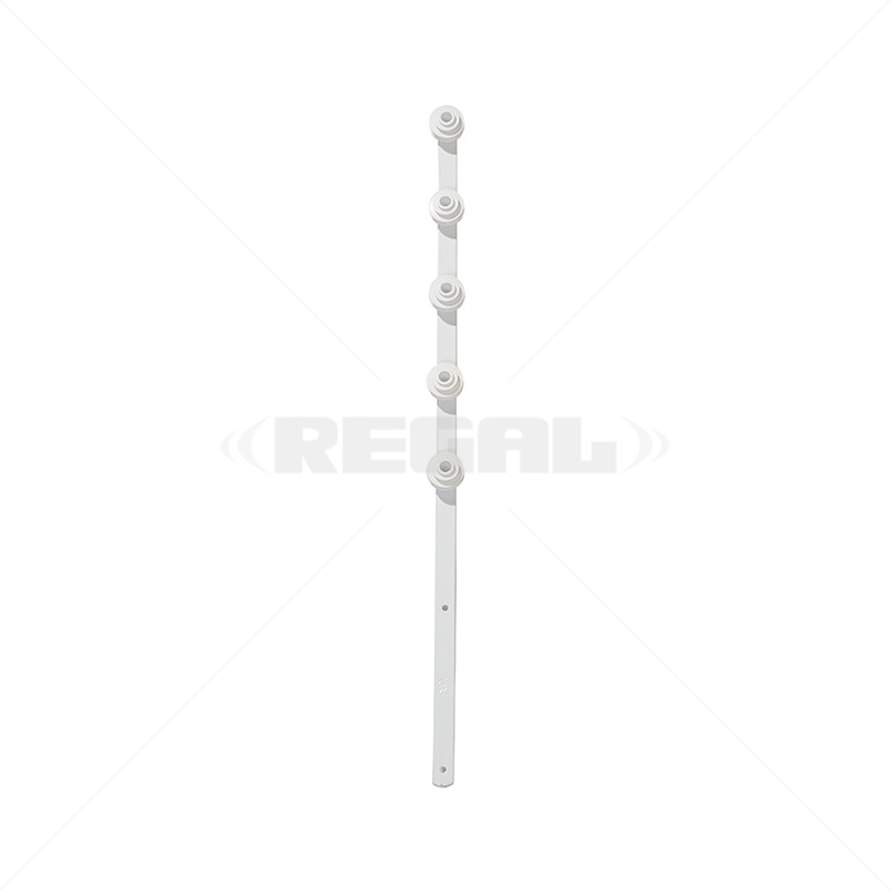F/Pole - 6Line Flat Bar White