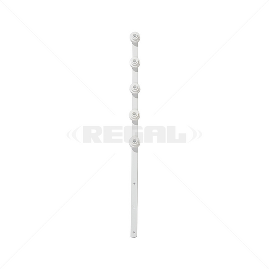Nemtek Fence Pole - 6Line Flat Bar Straight White