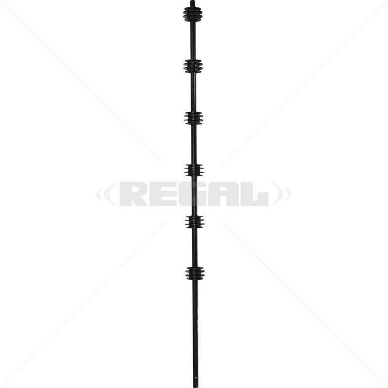 F/Pole - 6Line Round Black