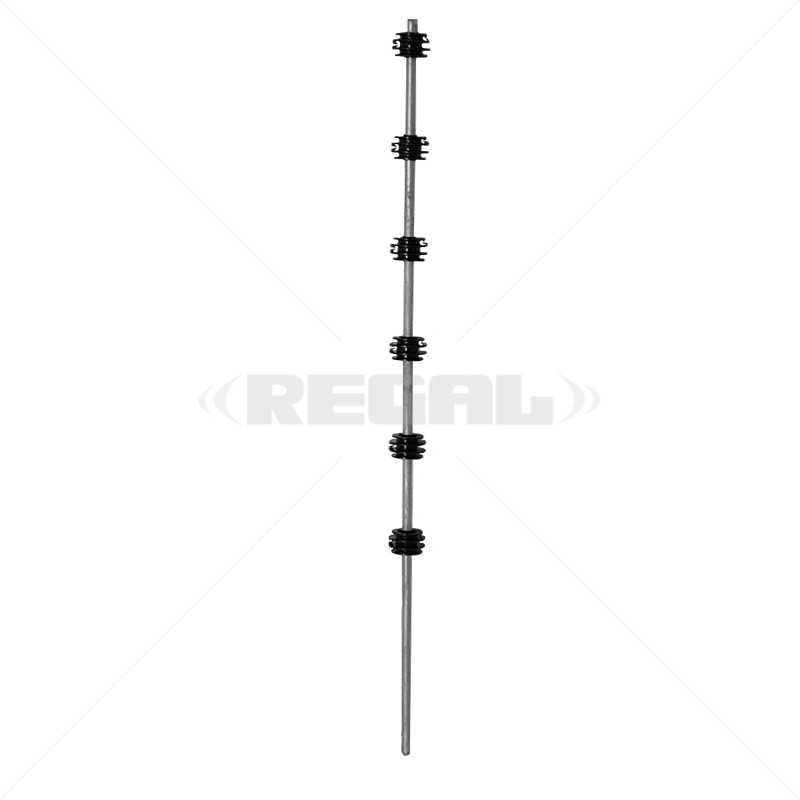 F/Pole - 6Line Round Galv BB