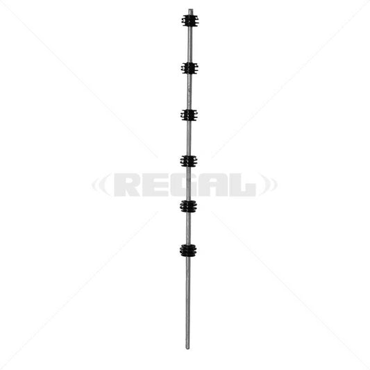 Nemtek Fence Pole - 6Line Round Galvanised BB