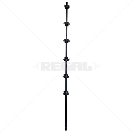 Nemtek Fence Pole  - 6Line Round Galvanised Powder Coated BB