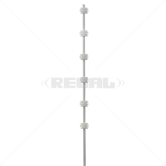 Nemtek Fence Pole - 6Line Round White