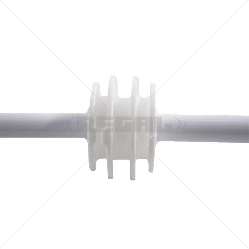 F/Pole - 6Line Round White