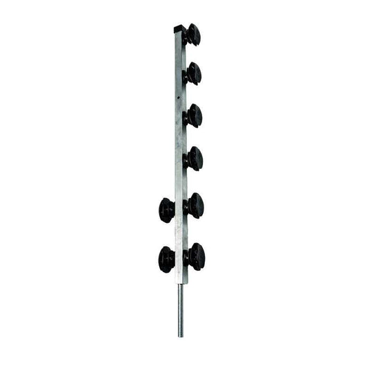 Nemtek Fence Pole  - 6Line SQT Black Jurassic Galv Angled Powder Coa