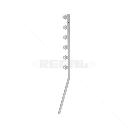 Nemtek Fence Pole  - 6Line SQT White Jurassic Galv Angled Powder Coa