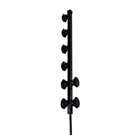 Nemtek Fence Pole - 6Line Square Tube Galv PC Black+Pin Jurassic Black