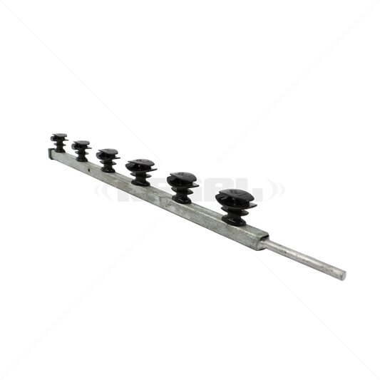 Nemtek Fence Pole - 6Line Square Tube Galv +Pin Jurassic Black Bobbin