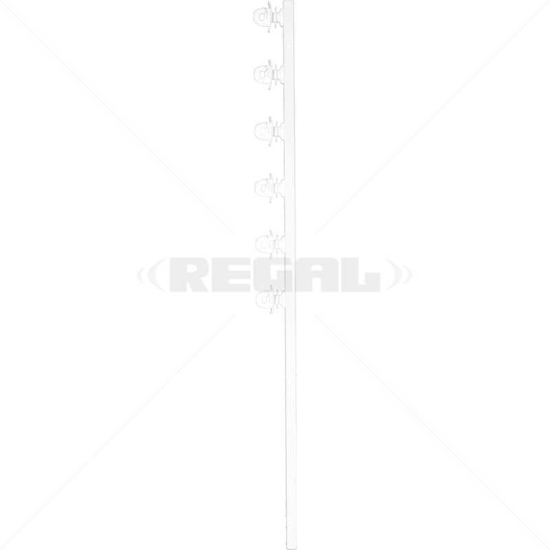 Nemtek Fence Pole  - 6Line Square Tube Jurassic Galv Straight Powder C