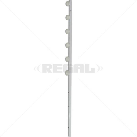 Nemtek Fence Pole - 6Line Square Tube Straight White