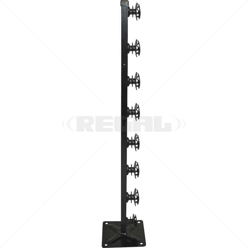 Fence Pole 8 Line Square Tube Base SB