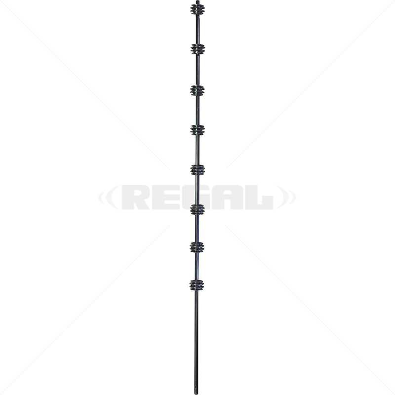 Nemtek Fence Pole  - 8Line Round Bar Black