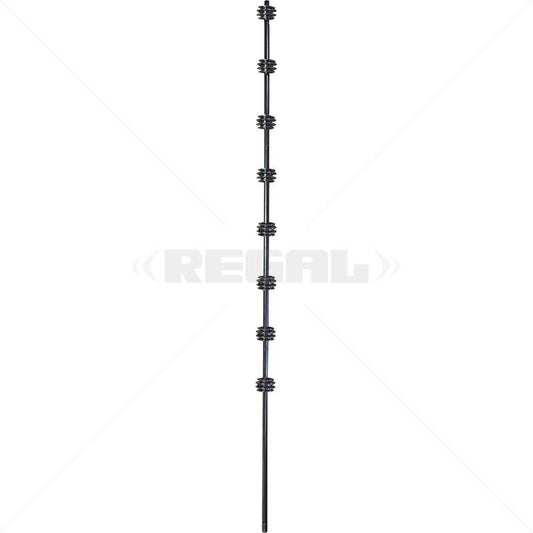 Nemtek Fence Pole  - 8Line Round Bar Black