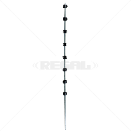 Nemtek Fence Pole  - 8Line Round Bar Galvanised PC BB