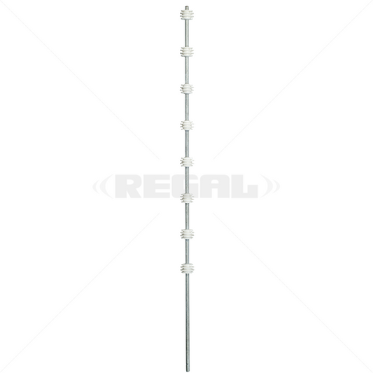 Nemtek Fence Pole  - 8Line Round Bar Galvanised PC WB