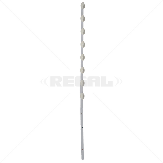 Nemtek Fence Pole  8Line SQ Tube Jurassic Galv Angled PC Slotted WB