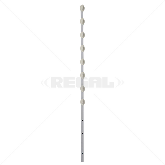 Nemtek Fence Pole  8Line SQ Tube Jurassic Galv Strt PC Slotted WB