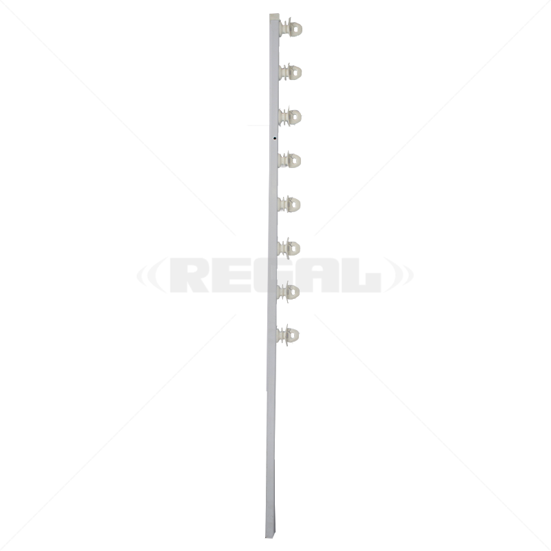 Nemtek Fence Pole  8Line SQ Tube Jurassic Galv Strt PC Slotted WB