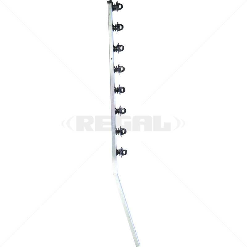Fence Pole 8Line SQT Jurass Galv Angled