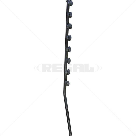 Nemtek Fence Pole - 8Line Square Tube Angled Black Shield Insulator