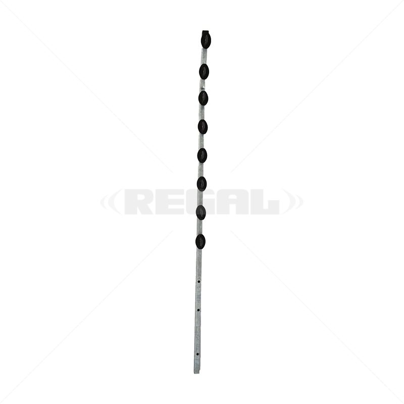 Nemtek Fence Pole  - 8Line Square Tube Golf Jurassic Galvanised BB