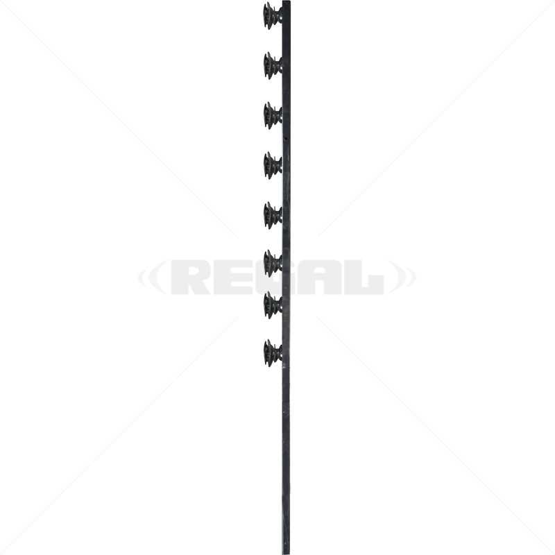 F/Pole -8Line Straight Tube Shield Black