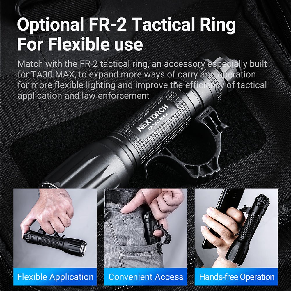 Nextorch TA30C Max One-Step Strobe Tactical Flashlight - 3000 Lumens