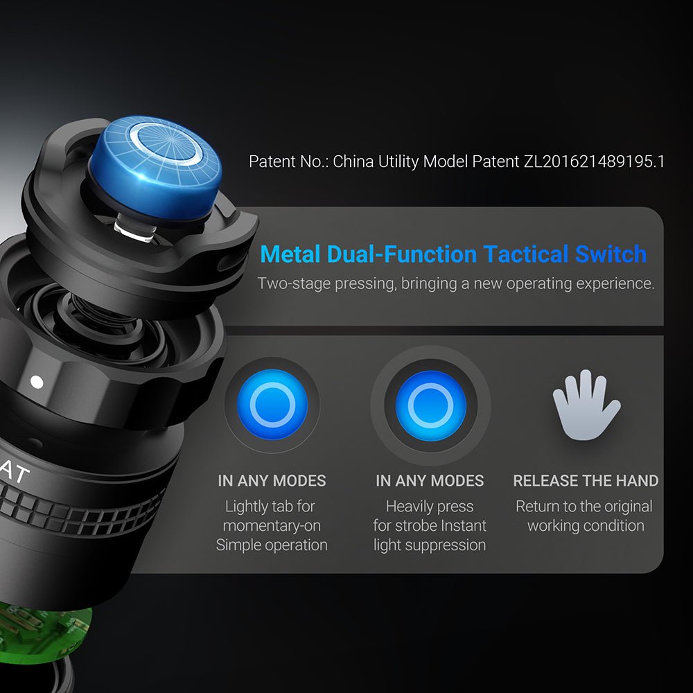 Nextorch TA30C Max One-Step Strobe Tactical Flashlight - 3000 Lumens