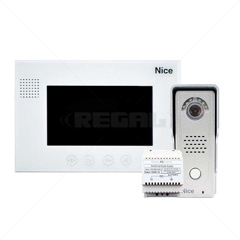 NICE 7" Colour Video Intercom Kit incl D